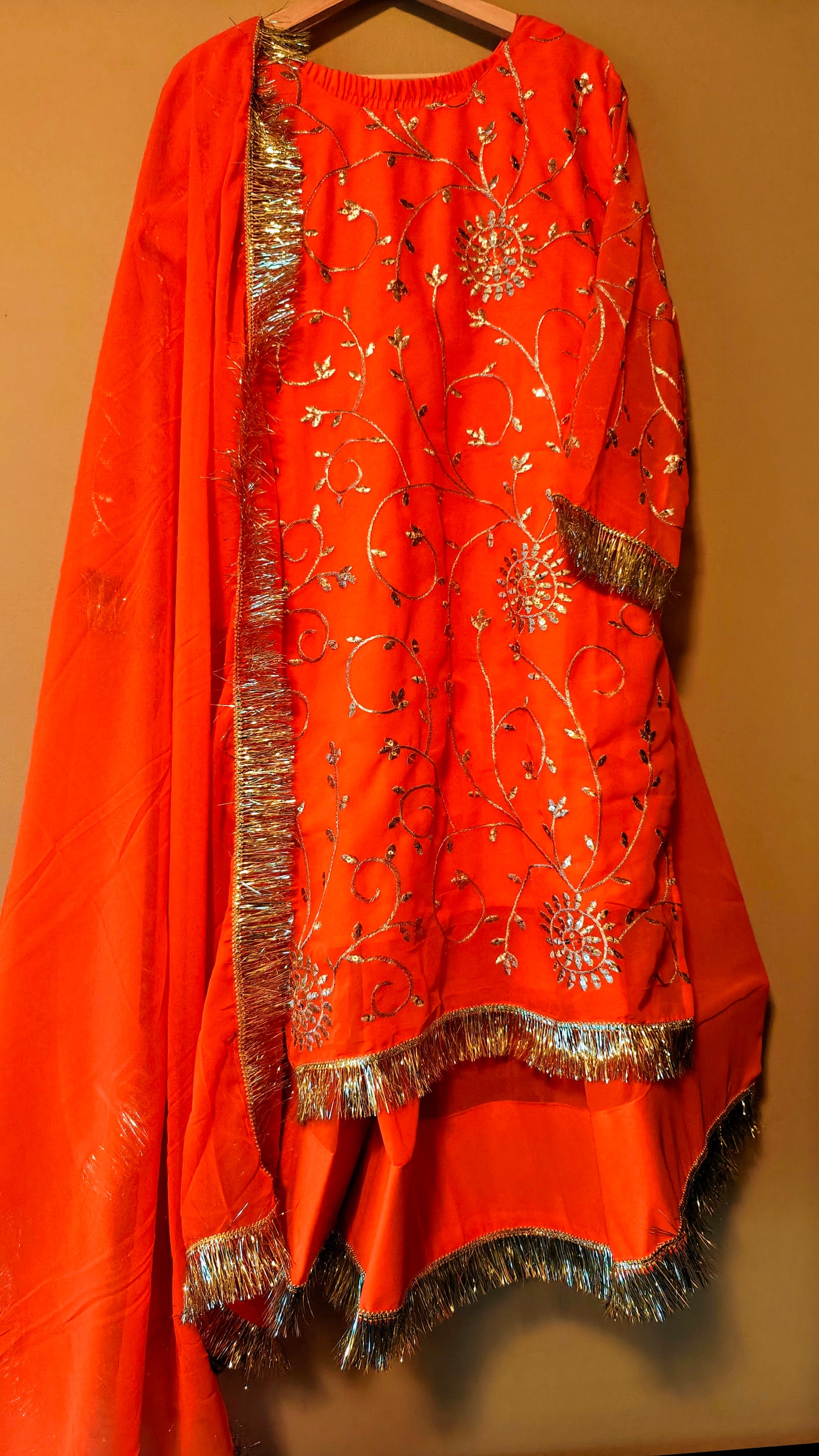 Long Lehenga Style Skirt Kurta Set