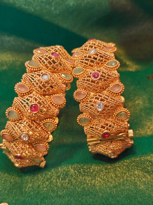 Kundan Brass Bangles