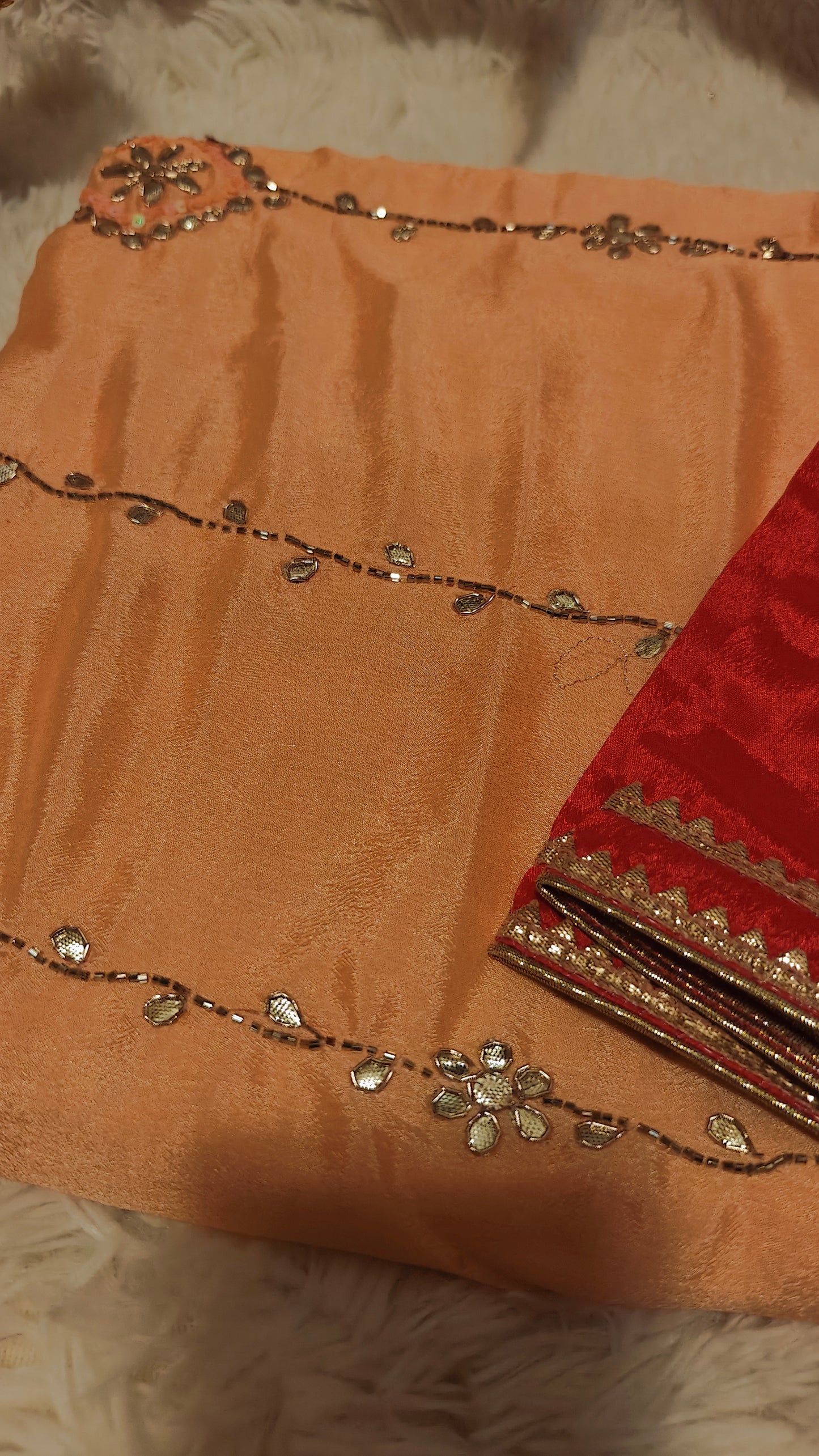 Gota Work Saree with Stitched Blouse