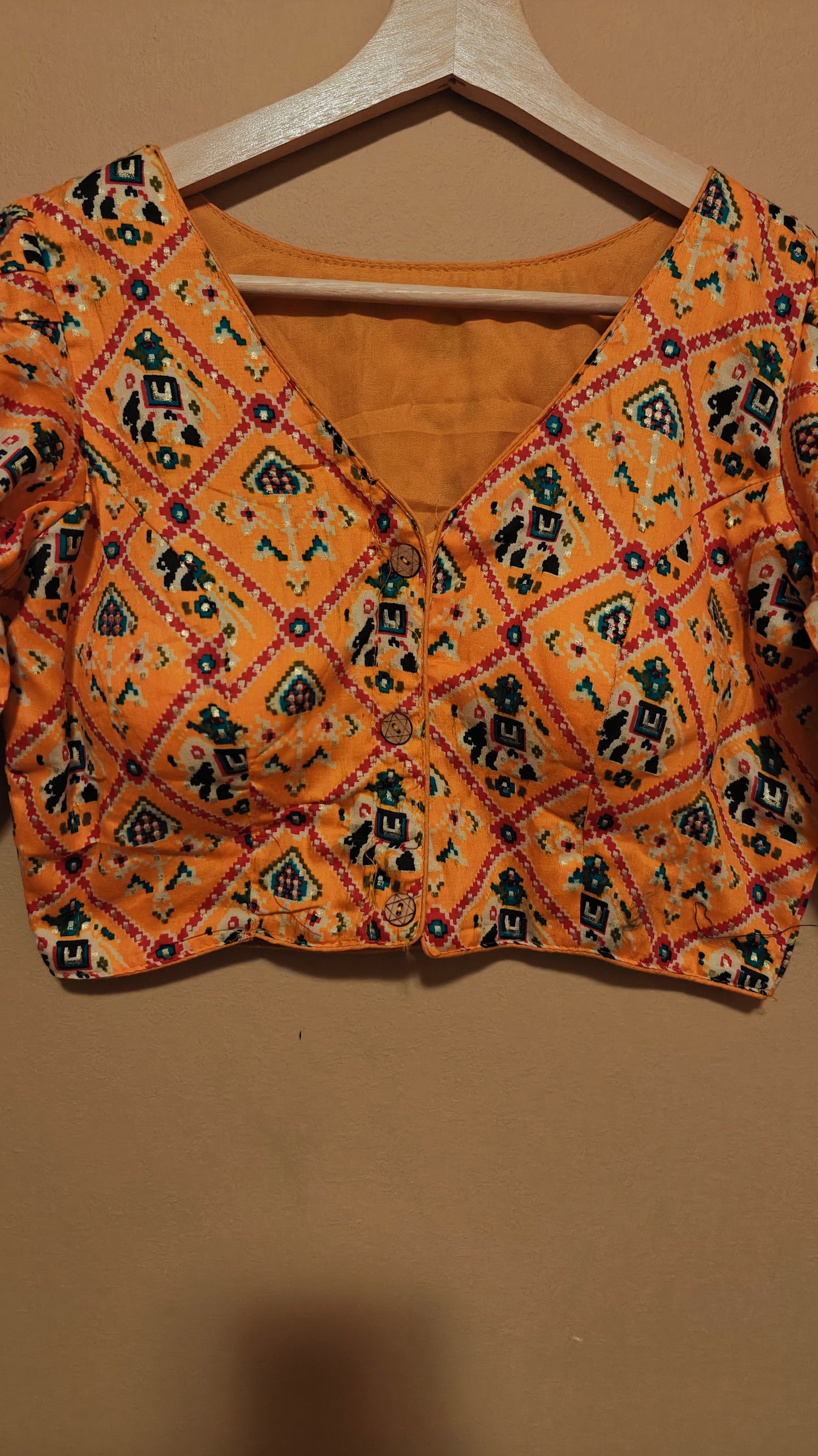 Ajrak Print Cotton Blouse