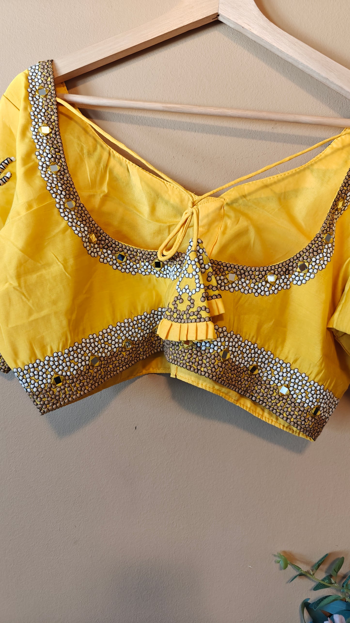 Yellow Party Wear Blouse