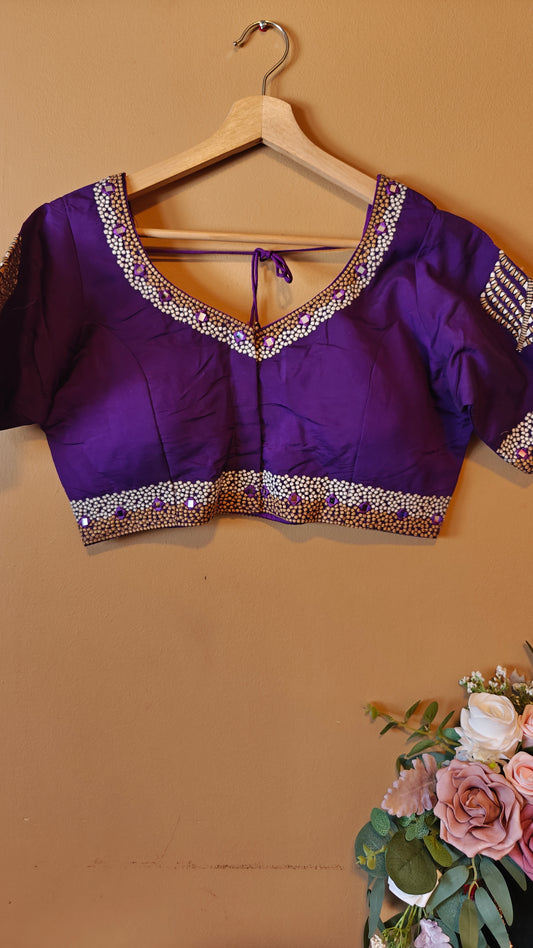 Purple Party Wear Blouse