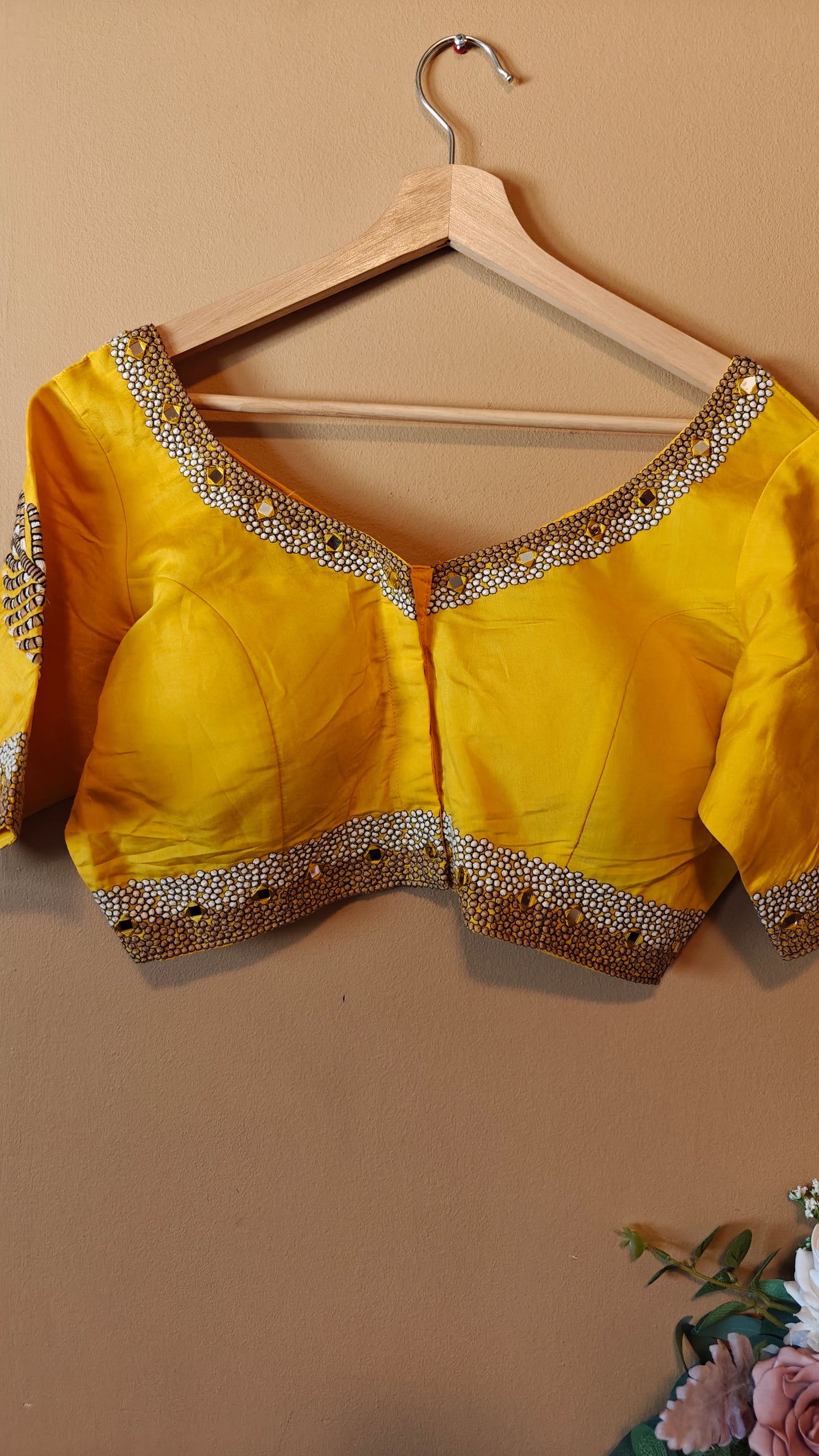 Yellow Party Wear Blouse