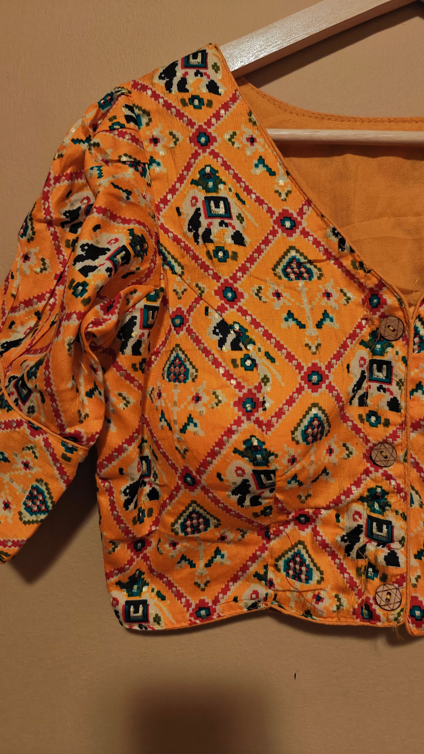 Ajrak Print Cotton Blouse